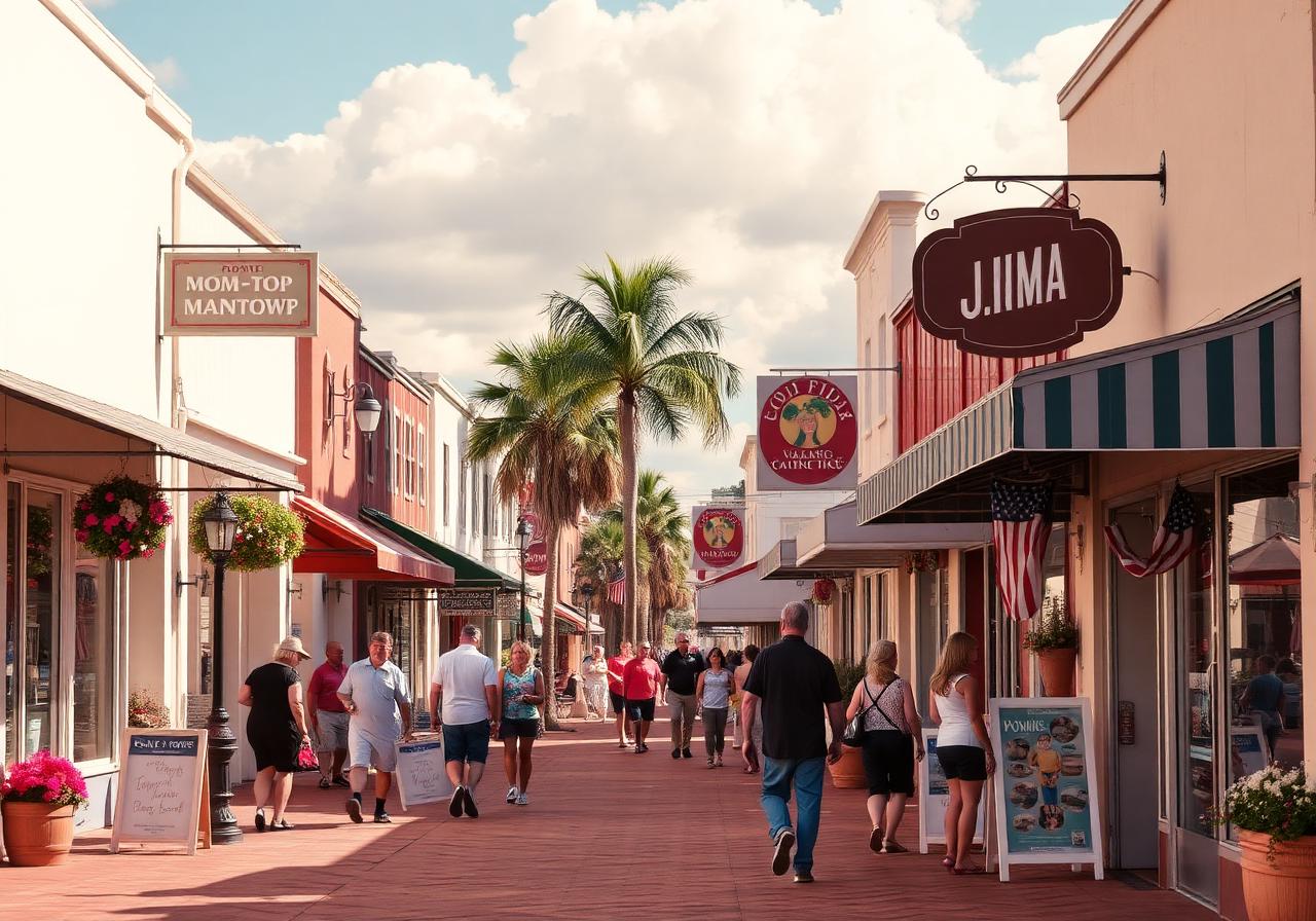 Local Florida main street shops